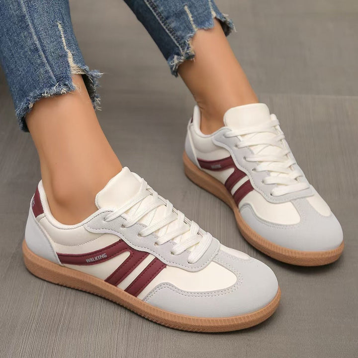 Women's orthopedic wide fit lace-up trainers, providing excellent arch support.