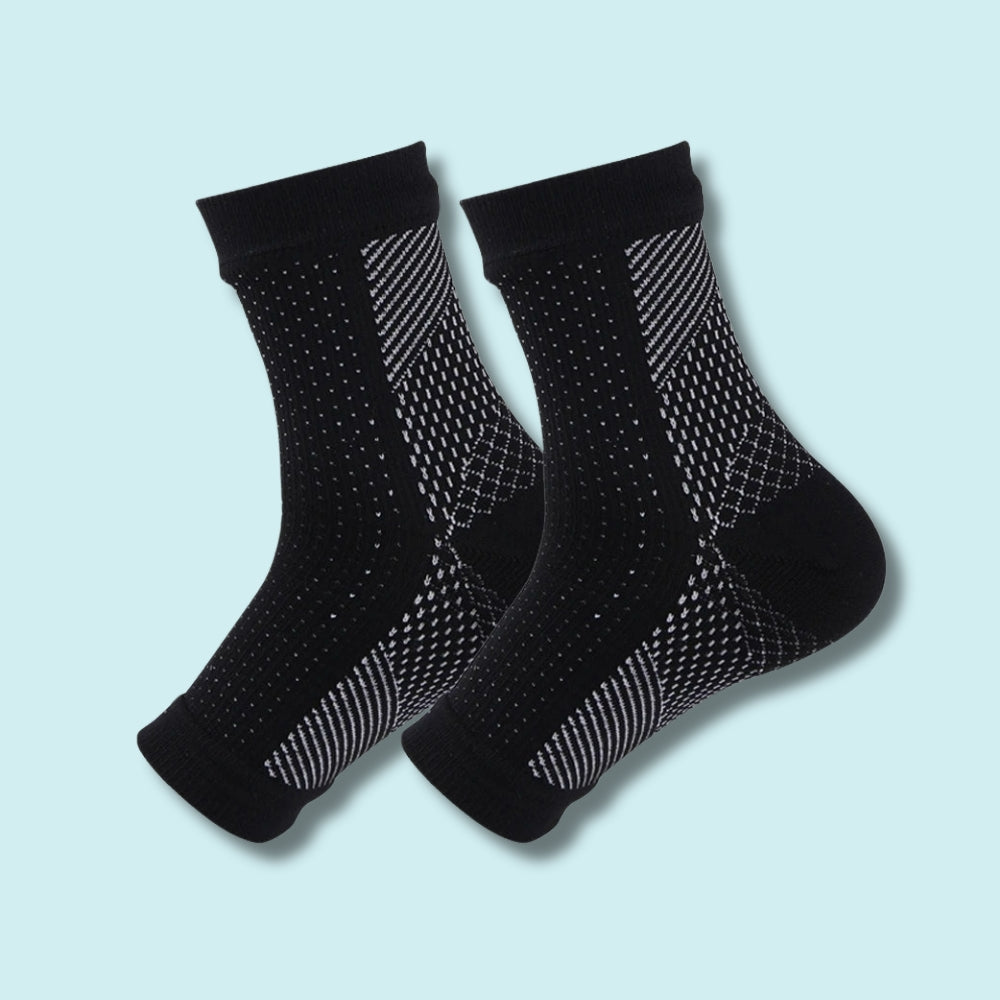 Compression neuropathy socks for men & women. Relieves foot pain, reduces swelling, and enhances circulation.