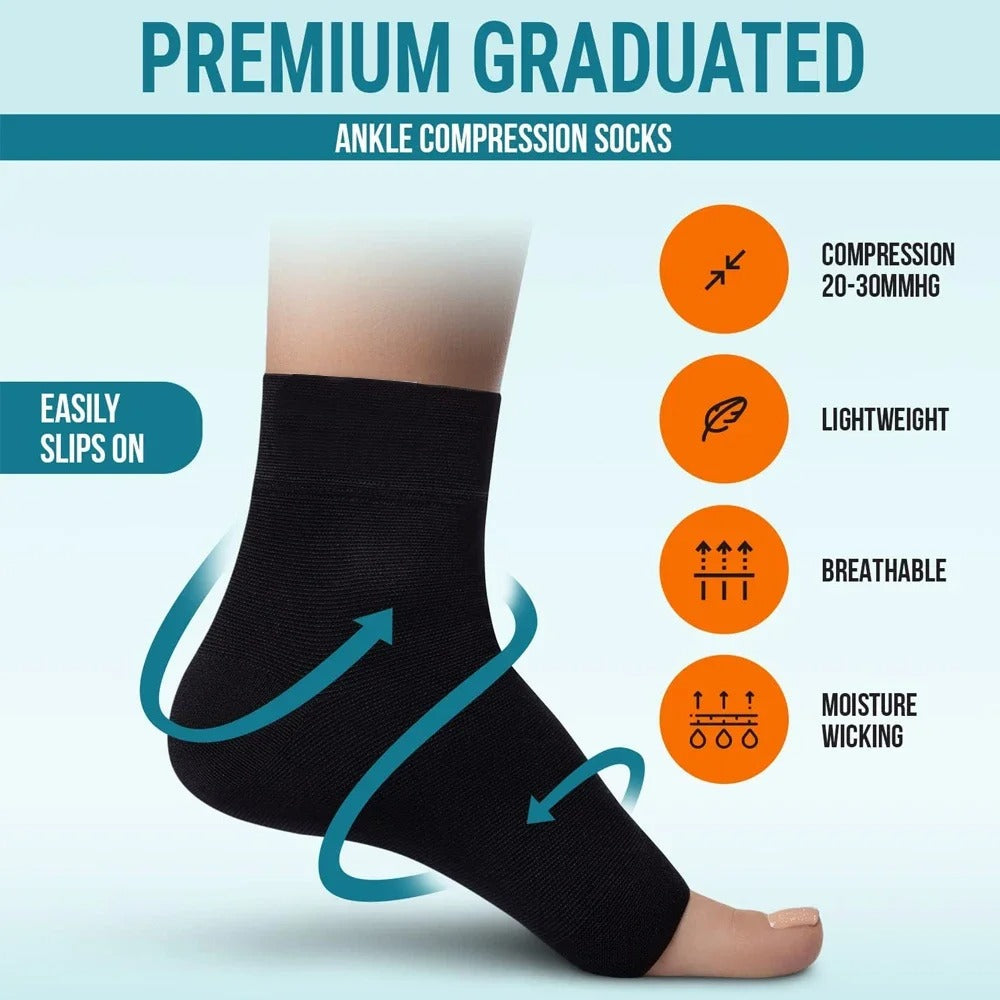 Unisex foot pain relief socks specifically for neuropathy, promoting healthy circulation & easing discomfort.