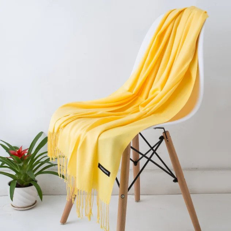 Women's warm winter scarf, elegant cashmere acrylic blend, ultimate comfort.