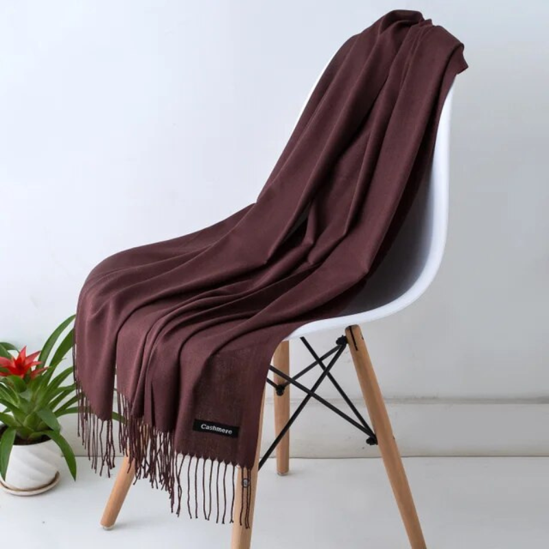 Fall fashion women's scarf, soft cashmere blend, versatile wrap style.