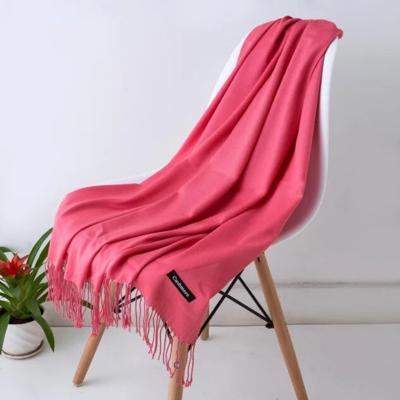Multicolor cashmere blend women's scarf, a chic accessory for fall & winter.