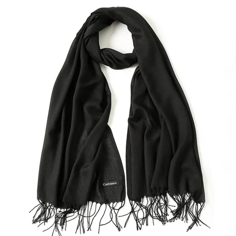 Soft multicolor cashmere blend scarf for women, perfect fall fashion accessory.