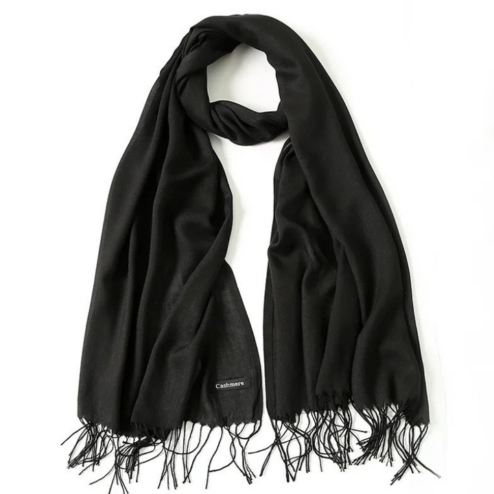Soft multicolor cashmere blend scarf for women, perfect fall fashion accessory.