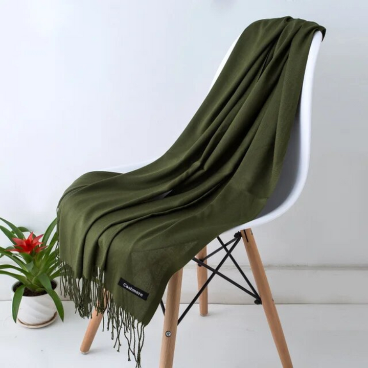 Chic women's multicolor wrap, cashmere blend, versatile for any outfit.