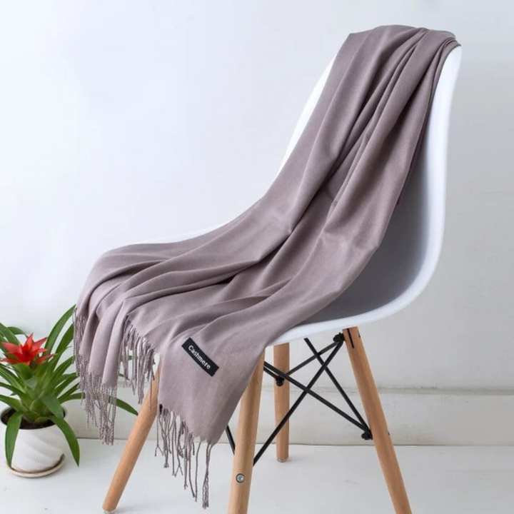 Multicolor cashmere blend wrap for women, chic fall & winter fashion.