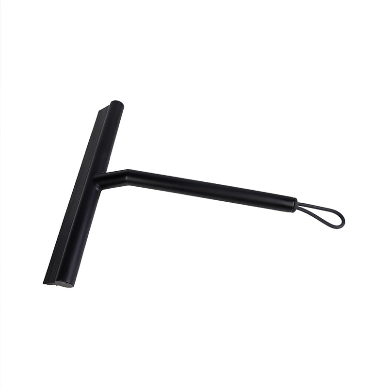 High-quality shower squeegee for quick & effective streak-free cleaning of bathroom glass, mirrors, and shower tiles. Hook.