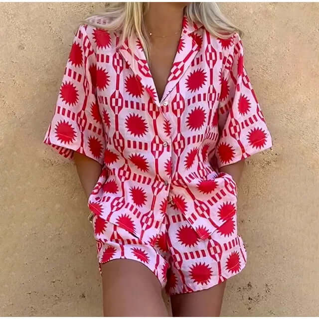 Women's Geometric Print Co-ord Set