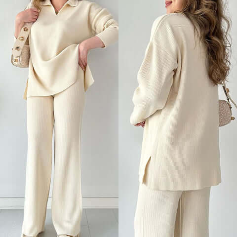 Women's Ribbed Knit Loungewear Set