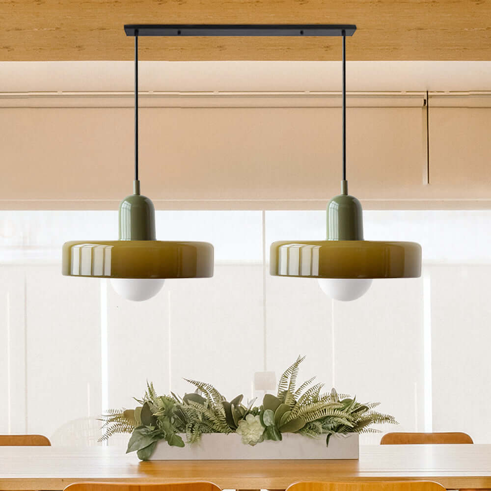 2 Heads Modern Glass Pendant Light