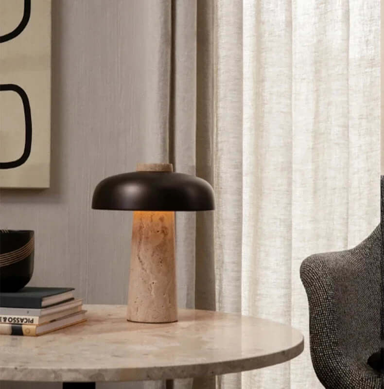Natural Stone Table Lamp with Nordic Design