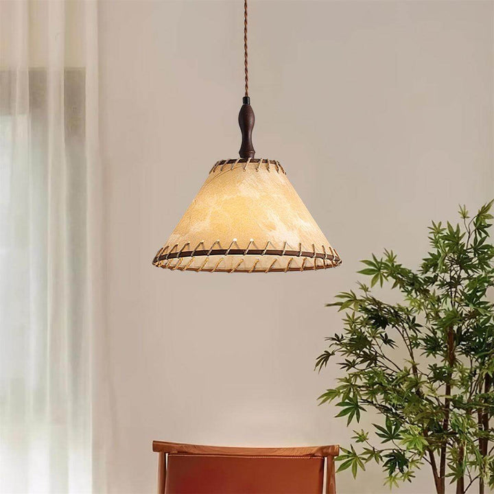 Wood & Fabric Pendant Lamp