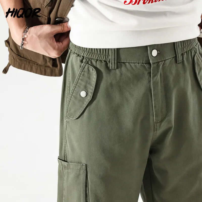 Men's Relaxed Fit Cargo Trousers with Multiple Pockets