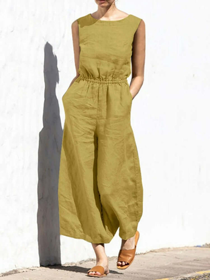 Women's Sleeveless Jumpsuit - Casual & Formal