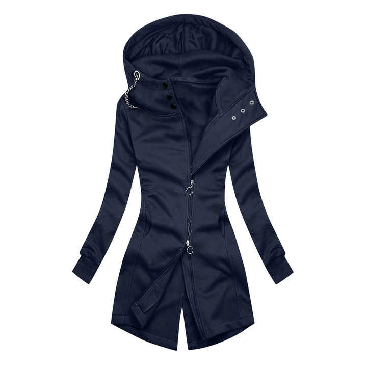 Women's Slim Fit Hoodie Turtleneck Jacket
