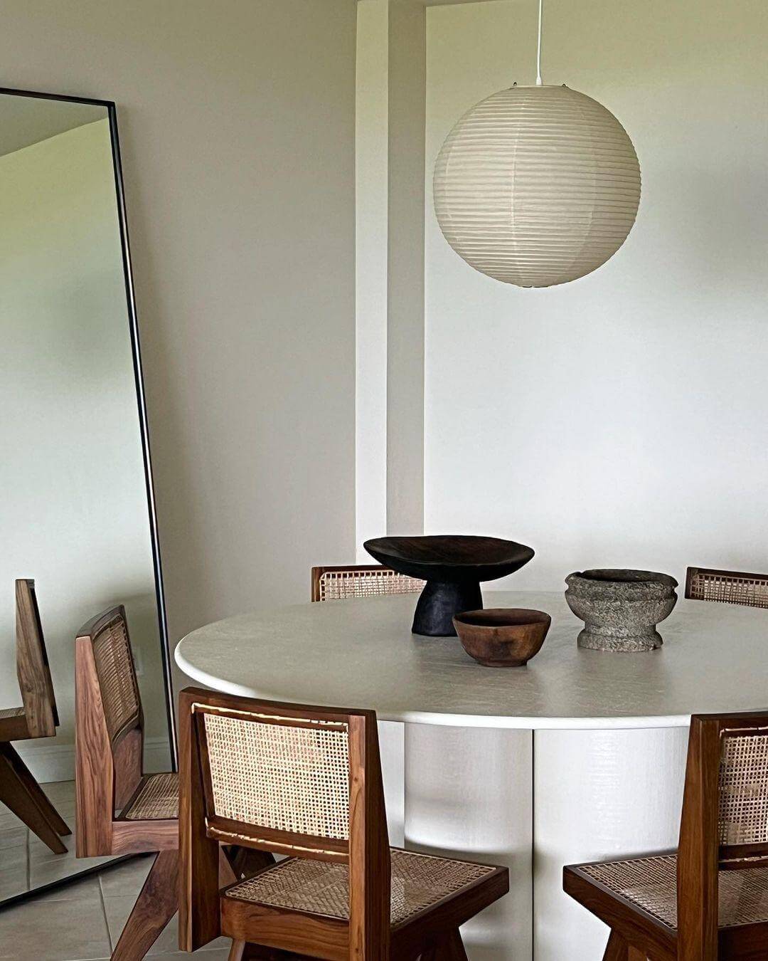 Japanese Cotton Paper Pendant Lamp with Steel Wire