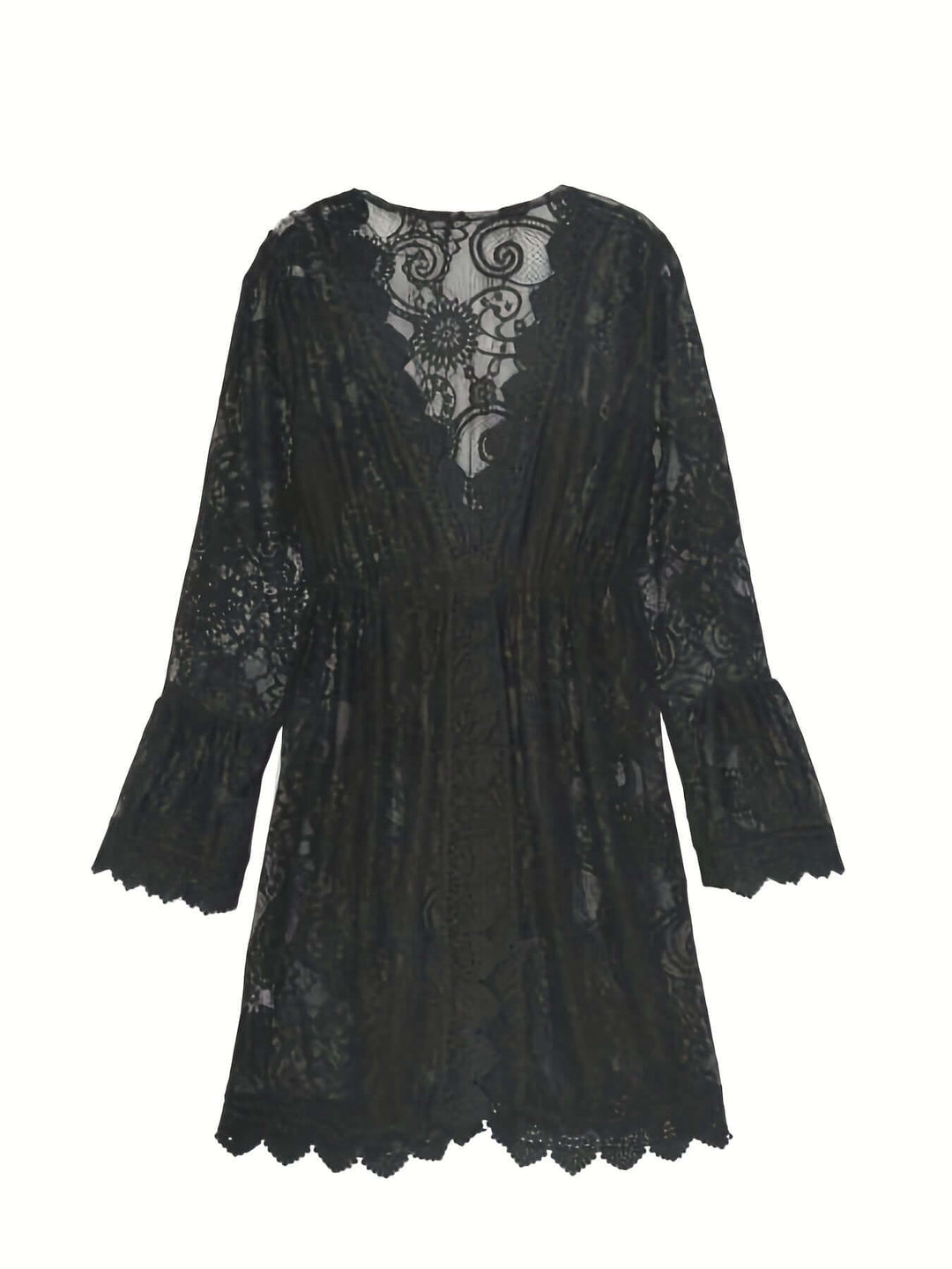 Women's Lace V-Neck Midi Dress