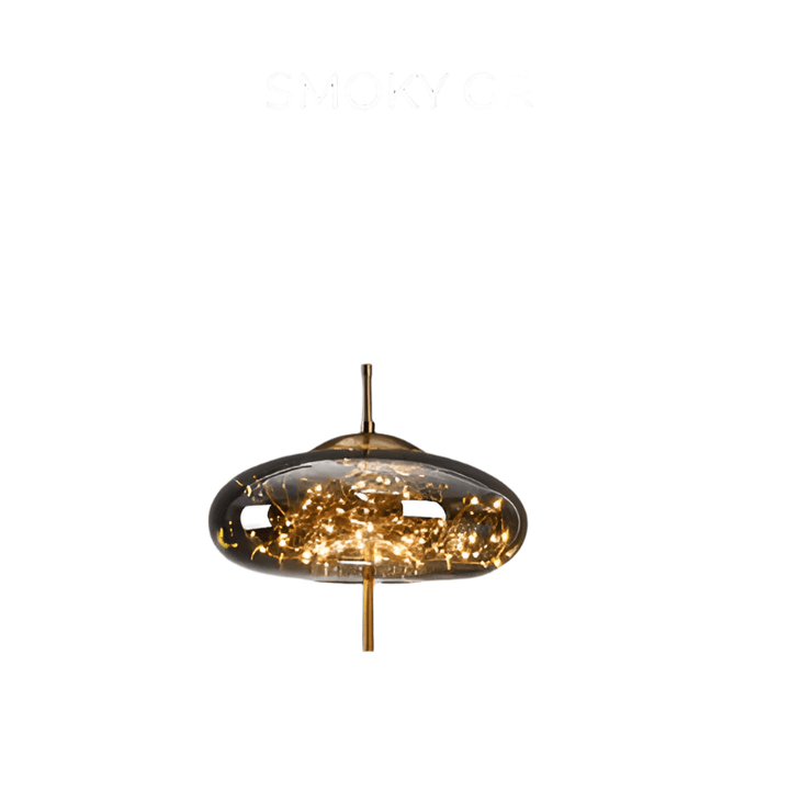 Brown Glass Pendant Light with Multiple Lights