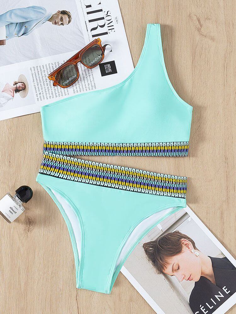 Women's One-Shoulder Bikini Set