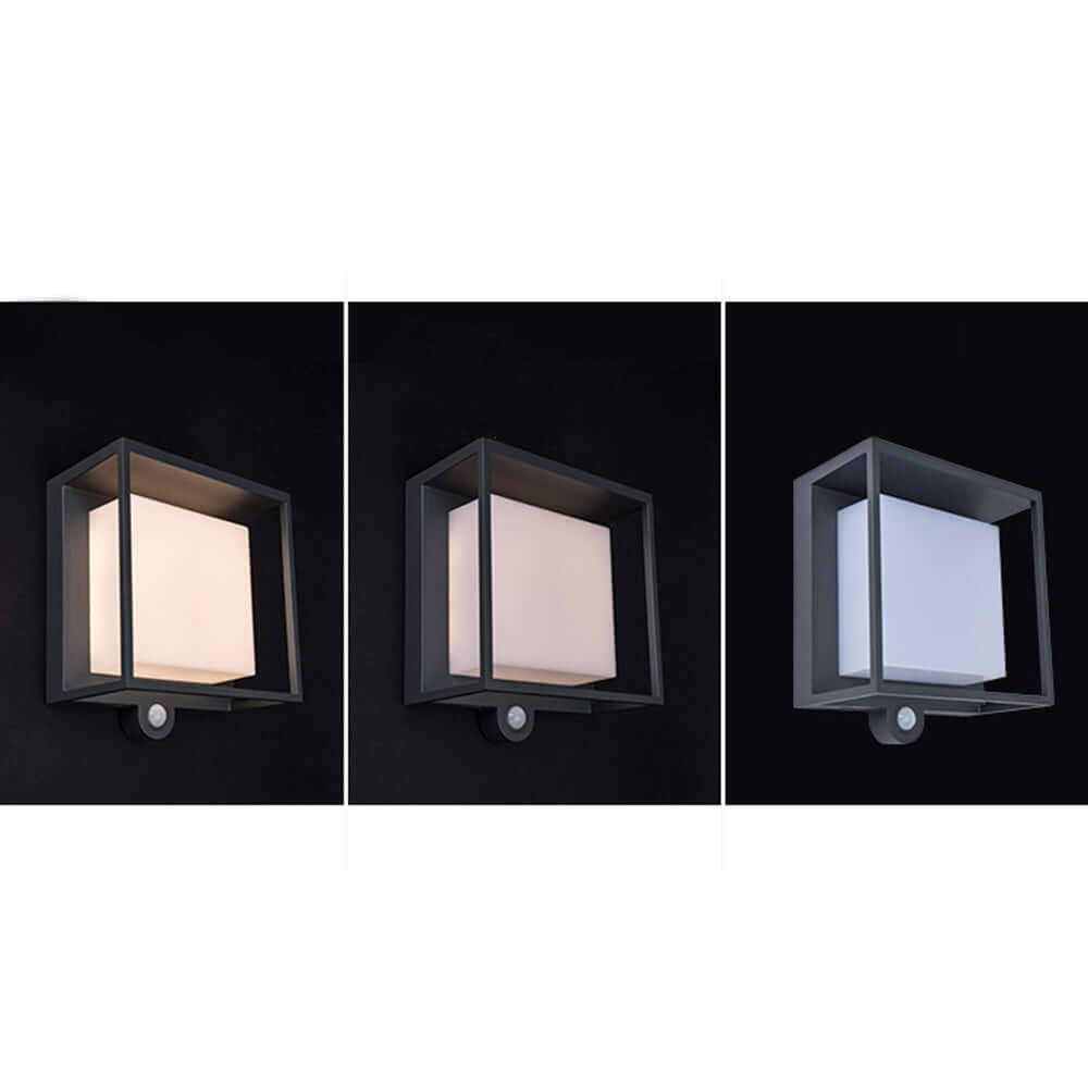 Solar Powered Outdoor Wall Lamp with Sensor, IP65 Waterproof, Acrylic