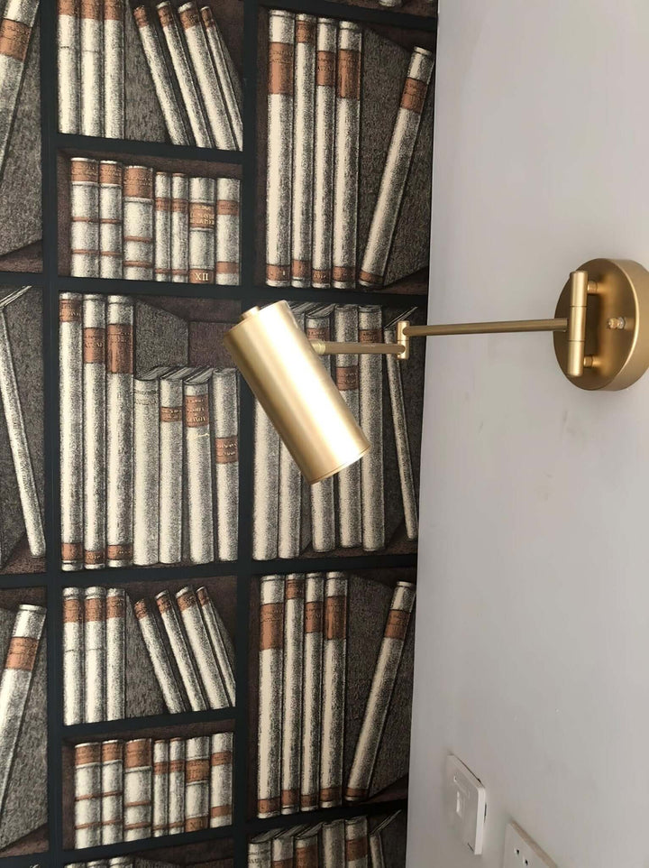 Adjustable Metal Swing Arm Wall Lamp with Integrated LED