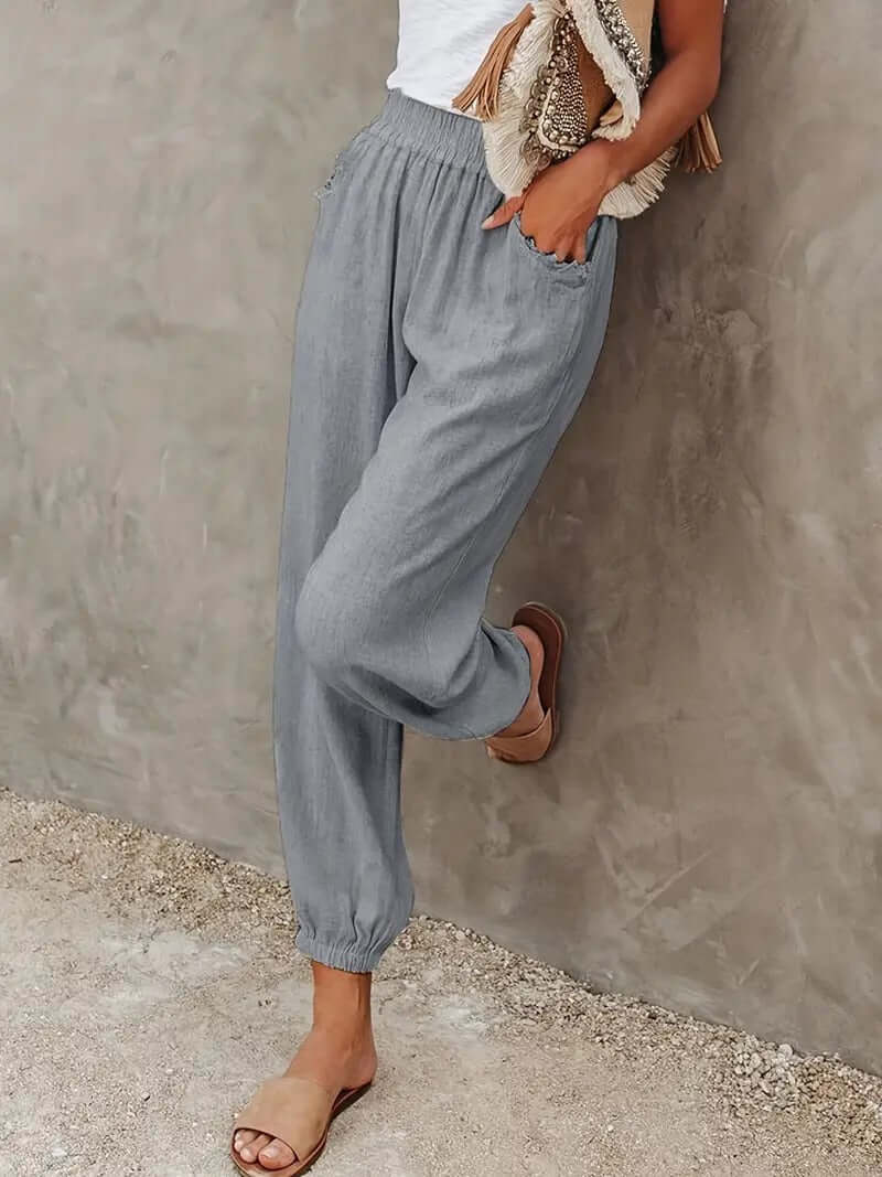 Women's Relaxed Fit Elastic Waist Pants