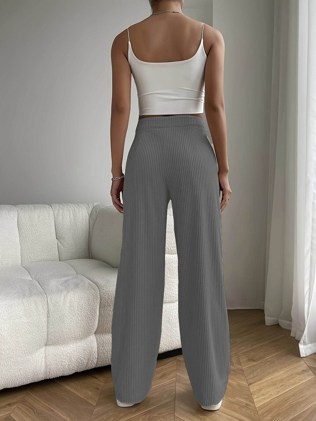 Women's Wide Leg Trousers - High Waist