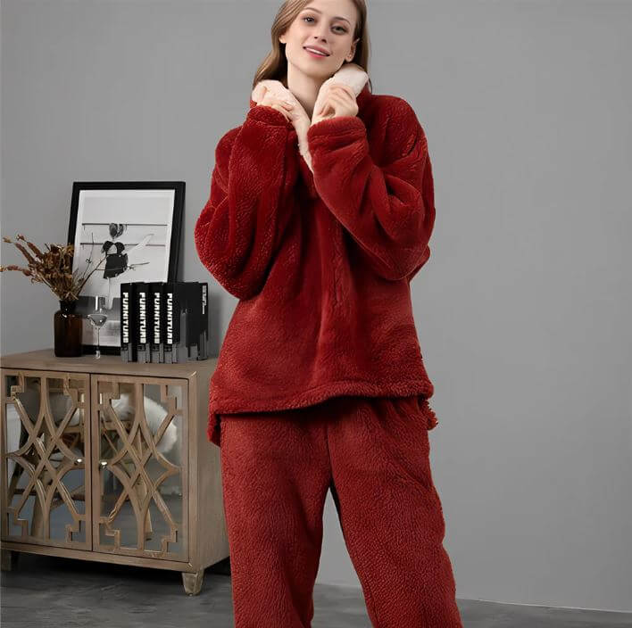 Women's Fleece Pyjama Set - Cosy Loungewear