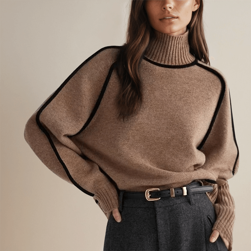Women's Semi-High Neckline Sweater