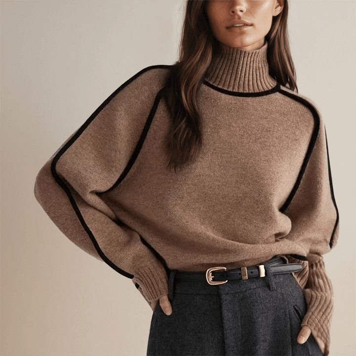 Women's Semi-High Neckline Sweater
