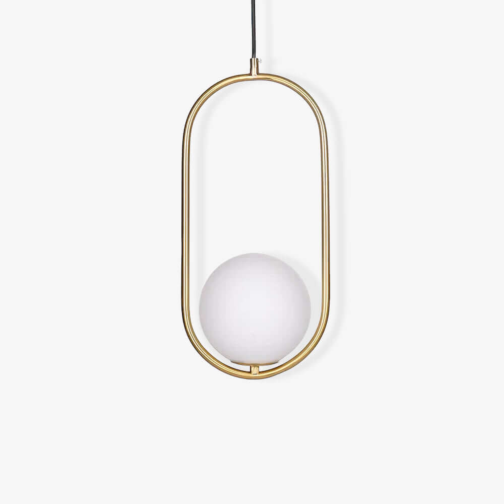 Modern Pendant Lamp with Metal & Glass
