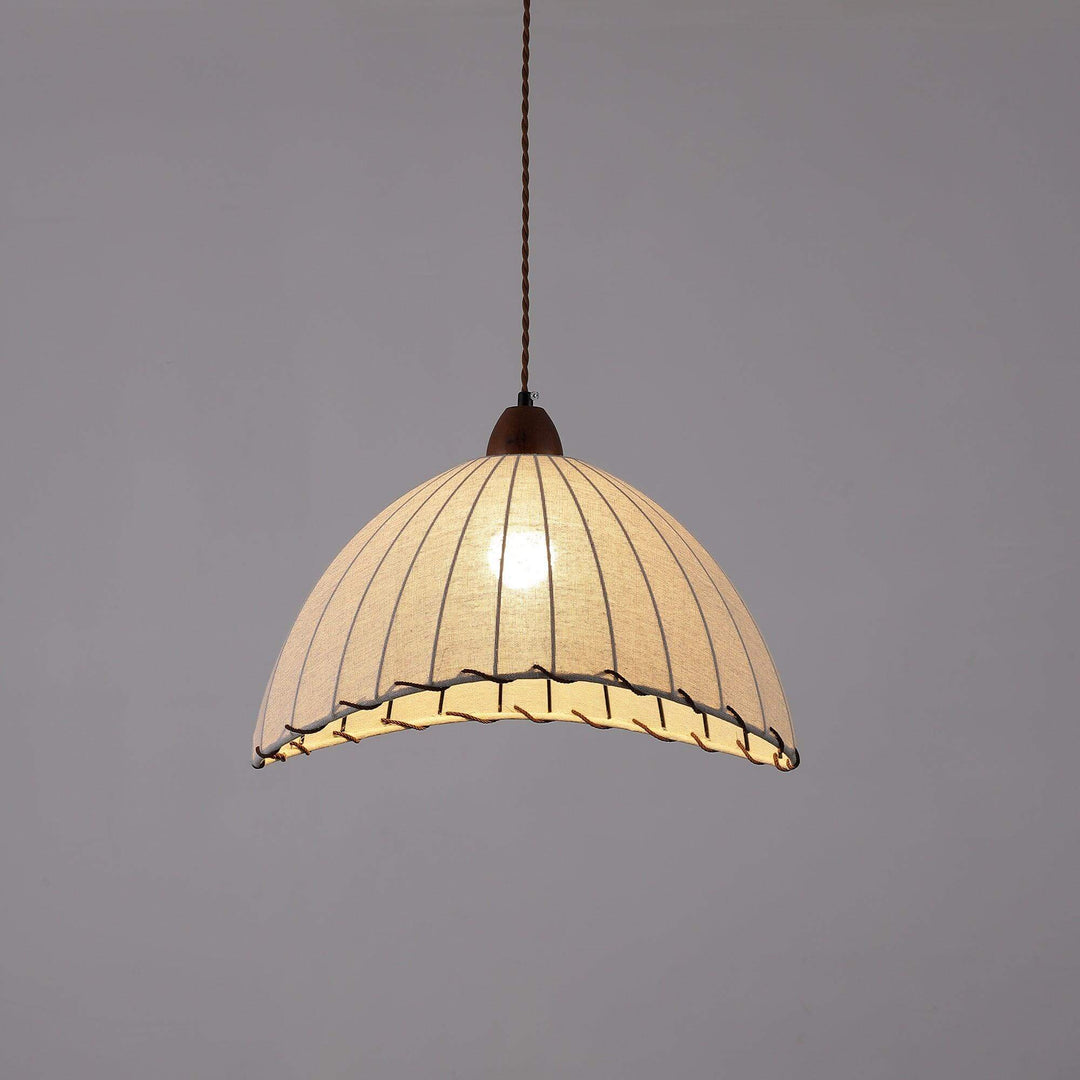 Wood & Fabric Pendant Lamp