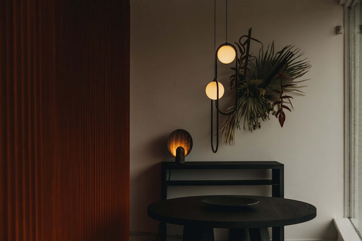 Modern Pendant Lamp with Metal & Glass