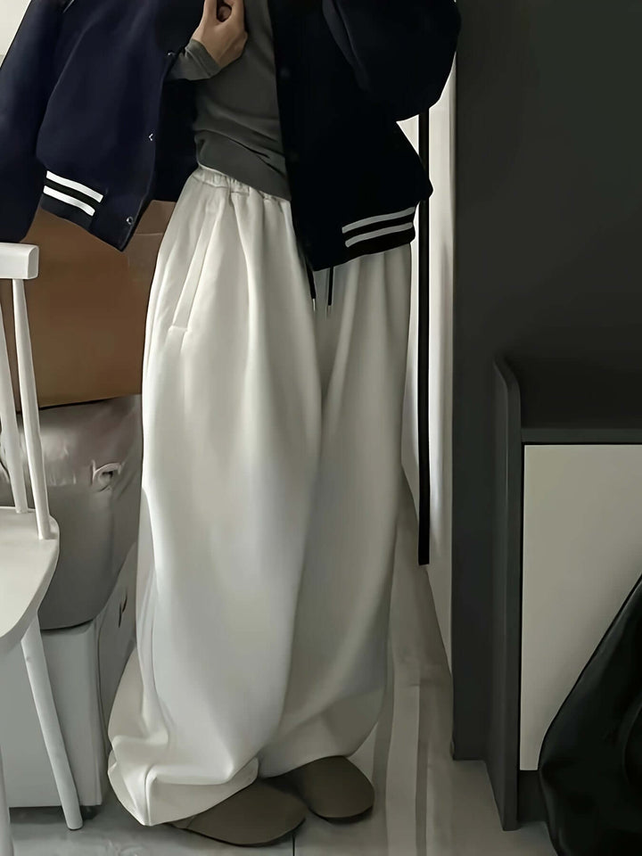 Women's Wide-Leg Elastic Waistband Sweatpants