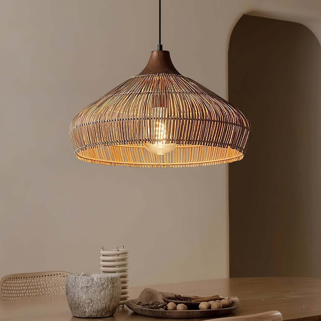 Handwoven Wicker Rattan Pendant Light
