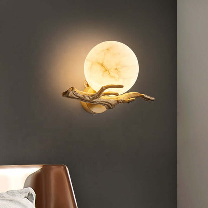 Marble & Copper Wall Lamp