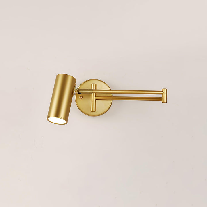 Adjustable Metal Swing Arm Wall Lamp with Integrated LED