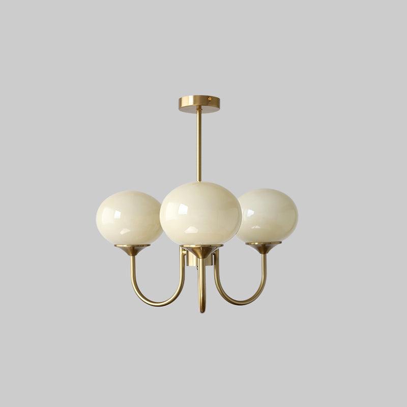 Pink Glass Ceiling Light Fixture Modern Chandelier