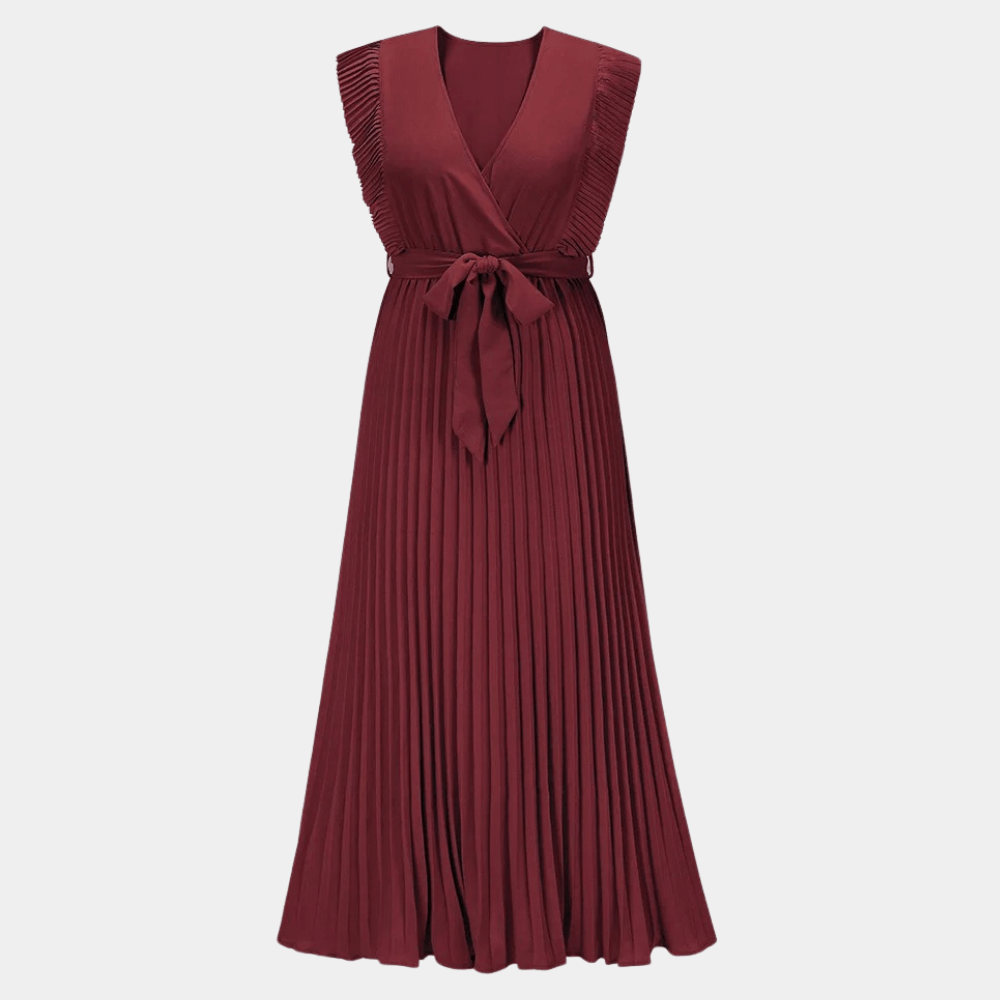 Elegant Long Dress with V-Neck