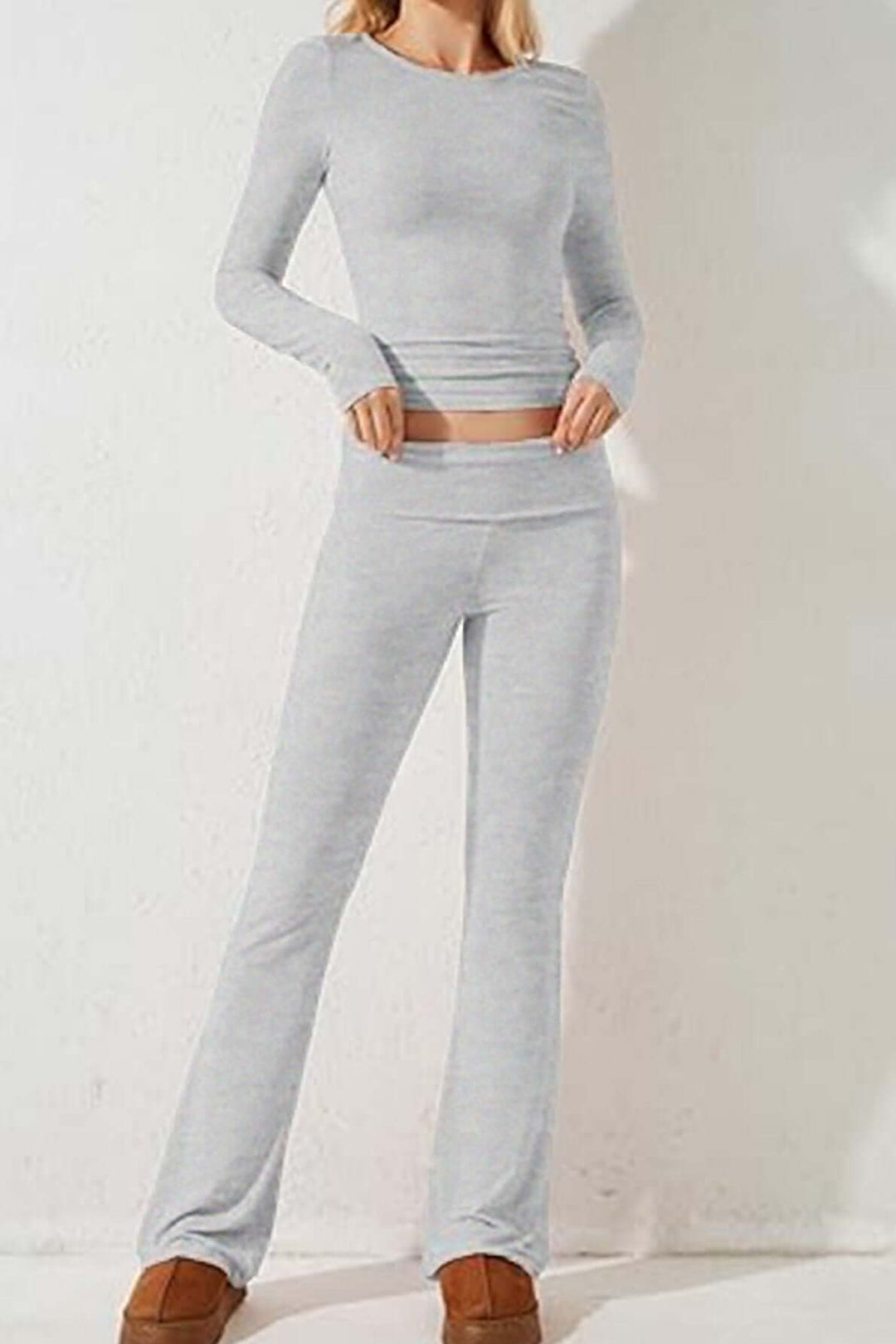 Women's Two-Piece Knit Loungewear Set