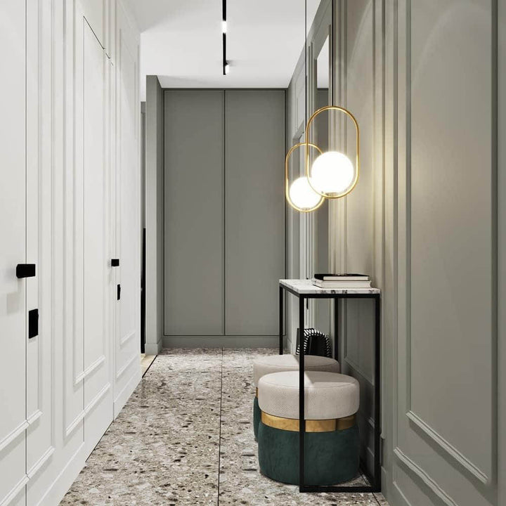 Modern Pendant Lamp with Metal & Glass