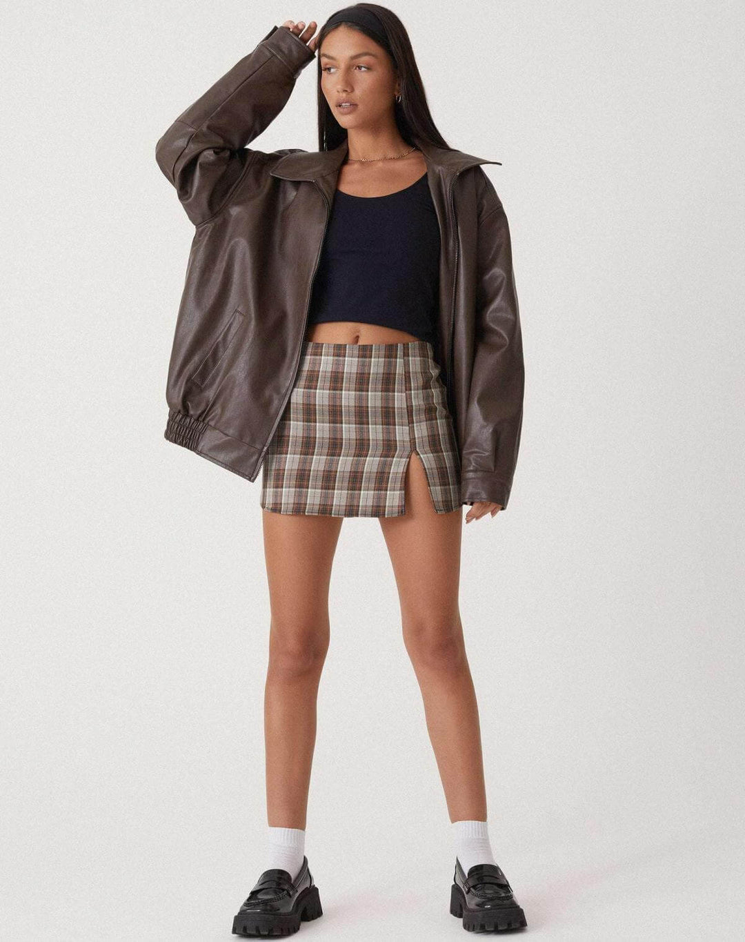 Oversized Women's Faux Leather Jacket