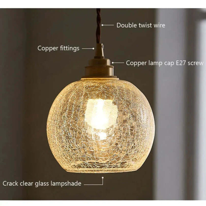 Elegant Crystal Glass Pendant Light