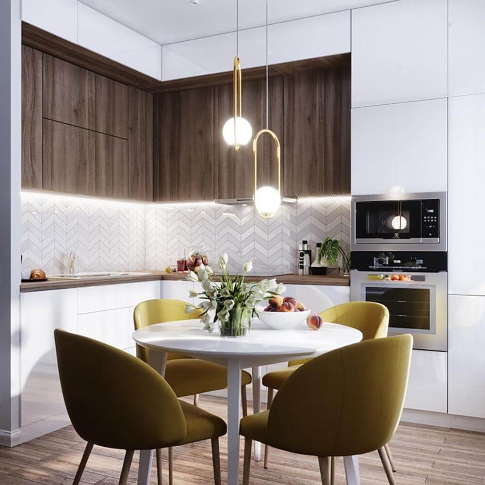 Modern Pendant Lamp with Metal & Glass