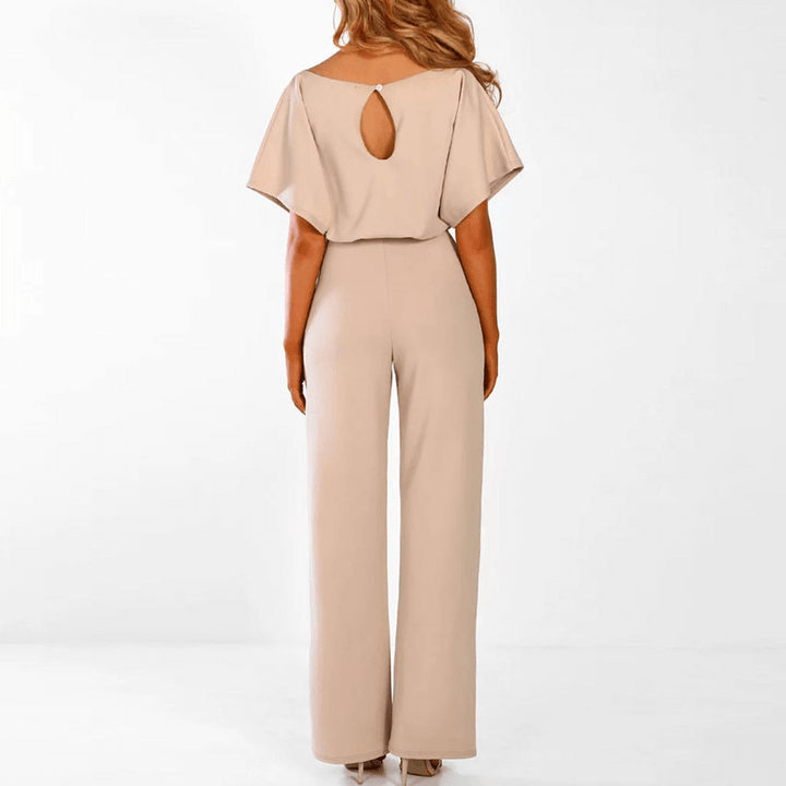 Women's Wide Leg Belted Jumpsuit