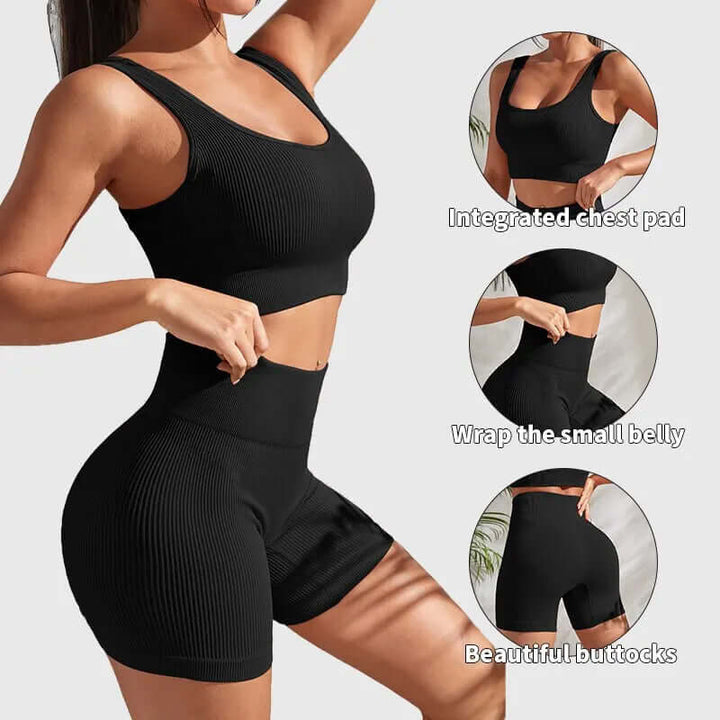 Women's Ribbed Yoga Set