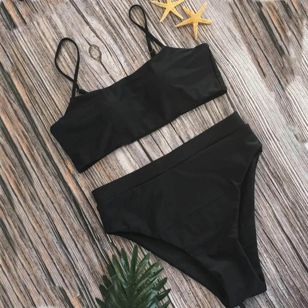 Women's High-Waisted Padded Bikini Set