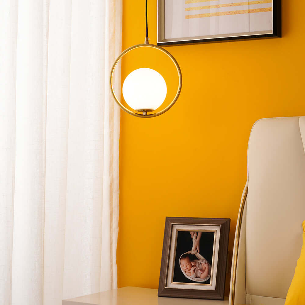 Modern Pendant Lamp with Metal & Glass
