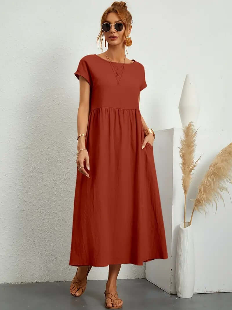 Summer Sleeveless Dress with Handbag