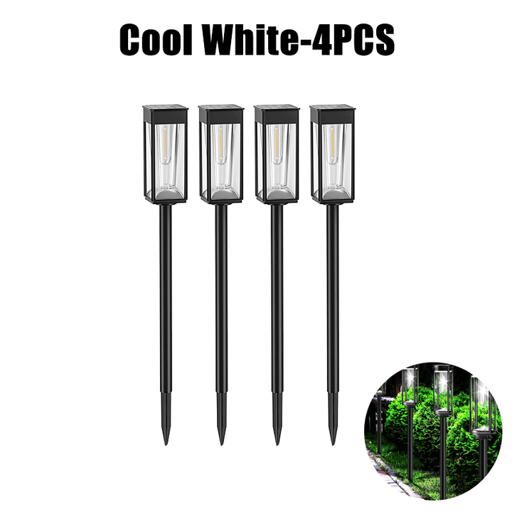 Solar Garden Lantern Outdoor LED Light with Stake